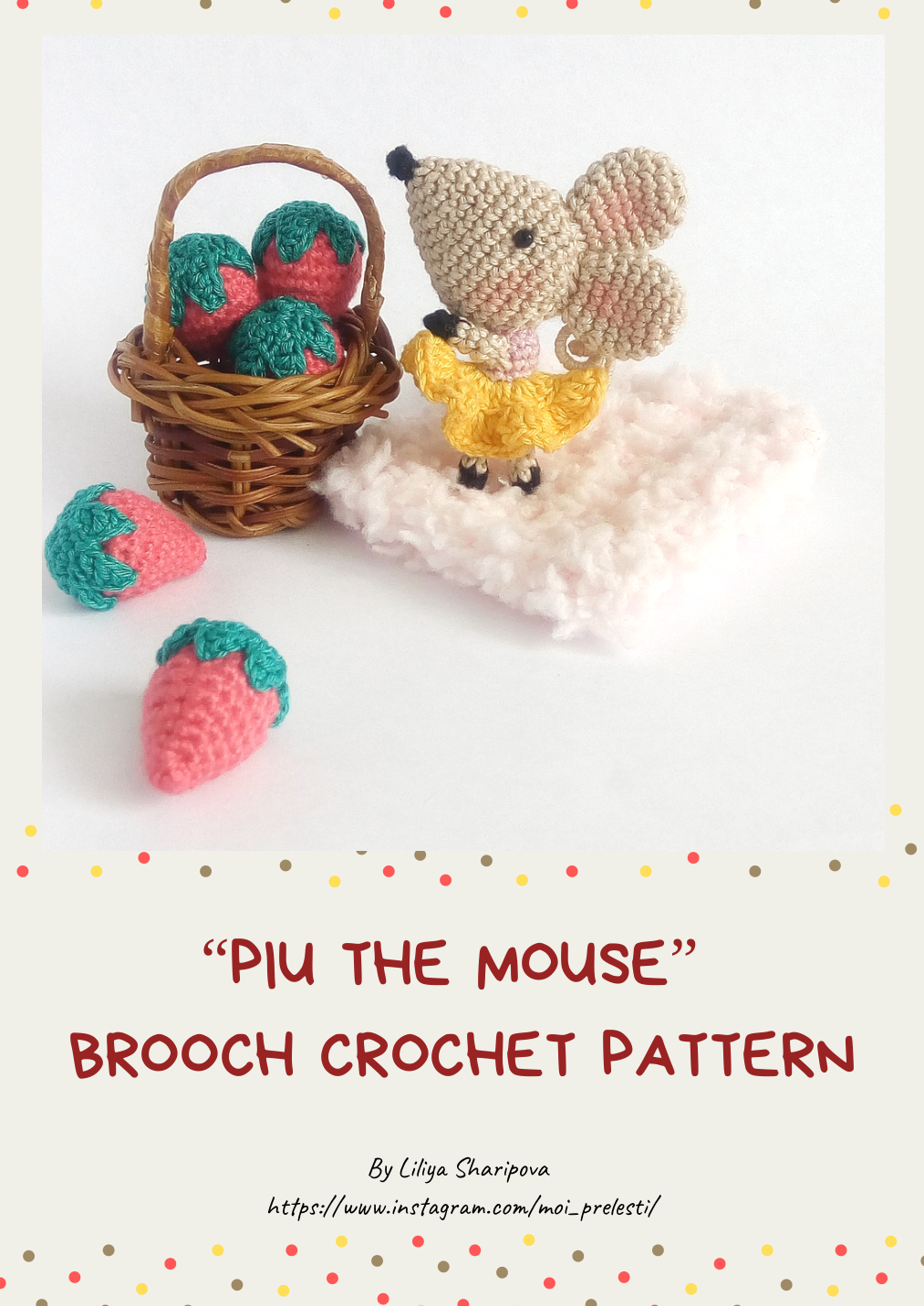 Strana 1 z návodu Piu the mouse brooch